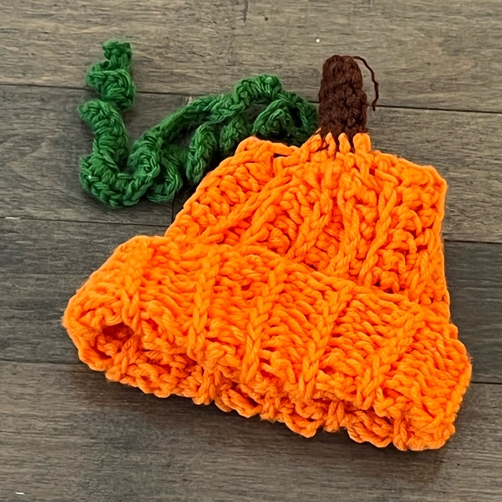 CROCHET ONE OF A KIND PUMPKIN KNIT BEANIE